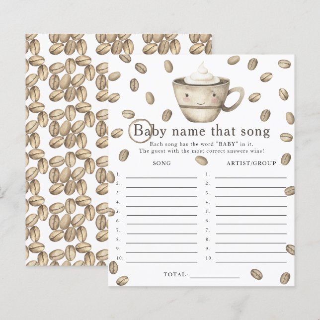 Bebê está preparando café - Dê um nome ao jogo da  (Frente/Verso)