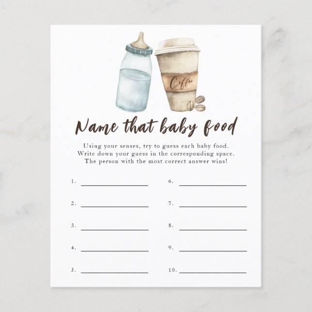 Bebê está preparando café - Diga a essa comida (Frente)