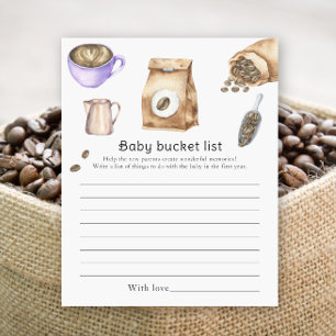 Bebê está preparando café - Lista de baldes