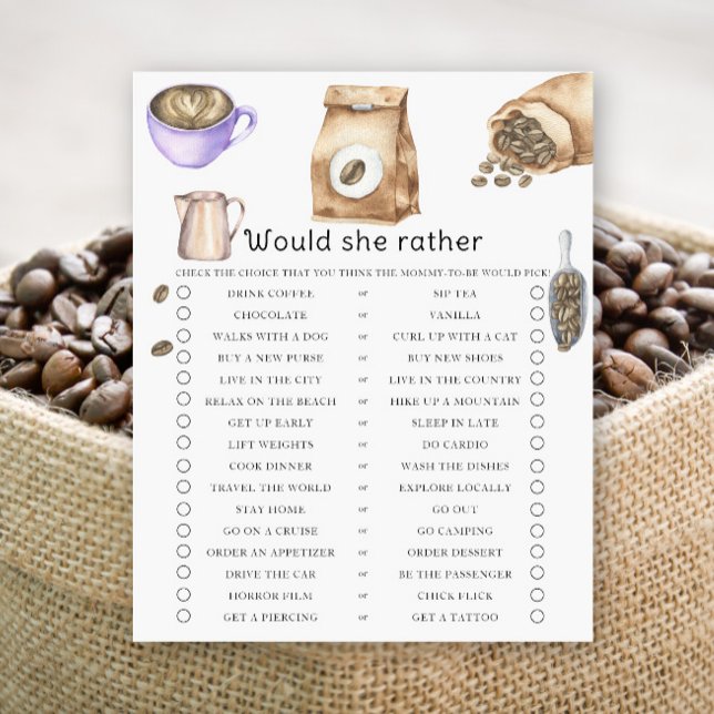Bebê está preparando café. O que ela preferiria (Criador carregado)