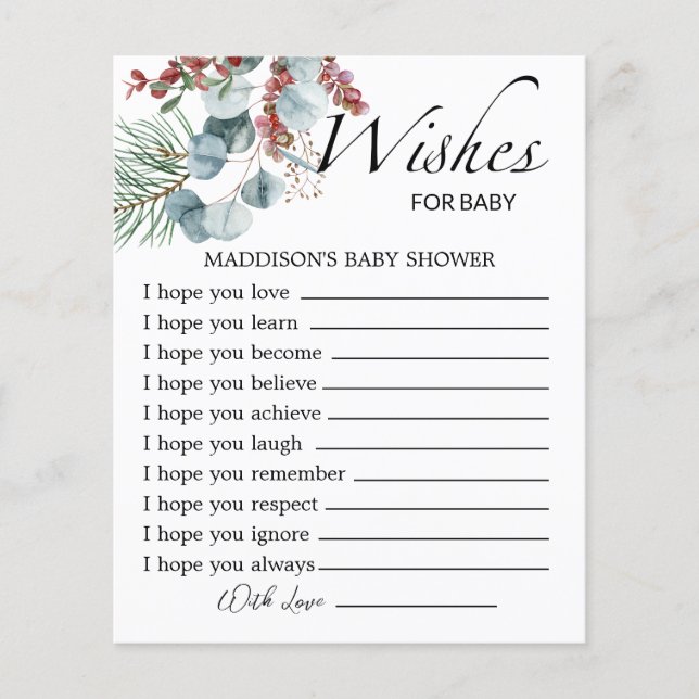 Bebê Evergreen está frio fora dos desejos de bebê (Frente)