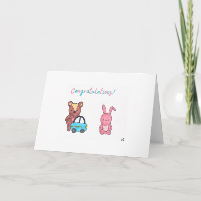 Bebê Felicita Urso, Coelhinho, Cartões (Frente)