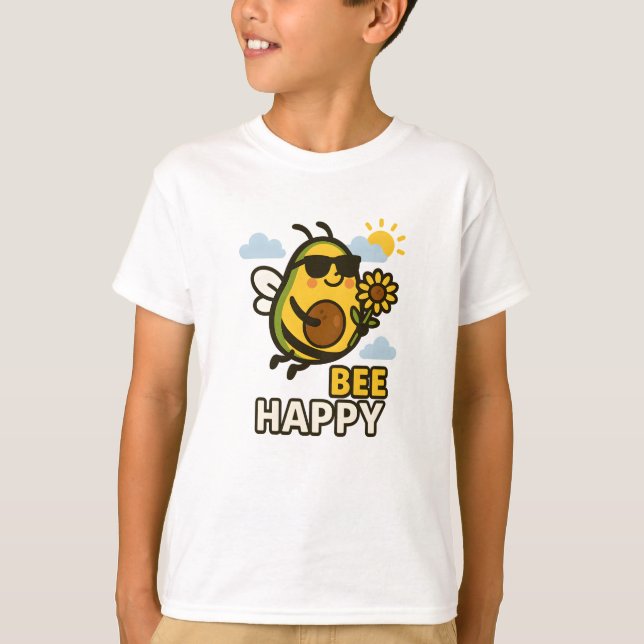 Bebê Feliz Camisa Fofo Avocado Pun Engraçado Tee (Frente)