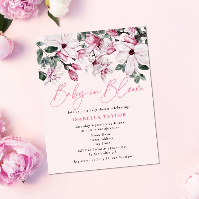 Bebê Floral Cor-de-Rosa Orçamental no Chá de frald (Criador carregado)