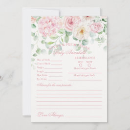 Bebê Floral Rosa em Flor Conselho para Cartão de B