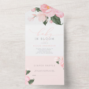 Bebê Floral Rosa Esbranquiçado no Chá de Sangue