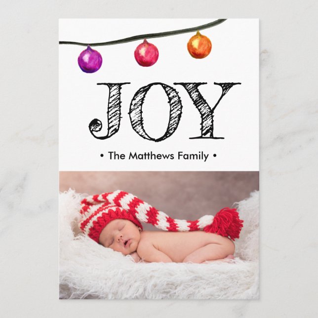 Bebê Foto Anúncio Natal Alegria (Frente)