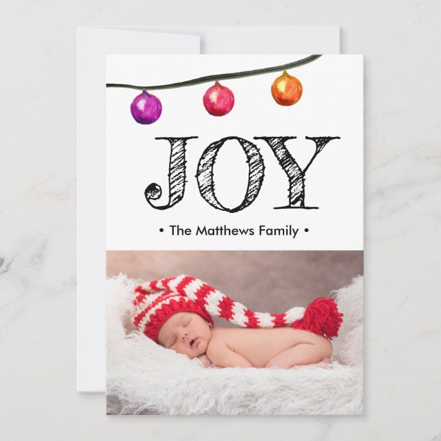 Bebê Foto Anúncio Natal Alegria (Frente)