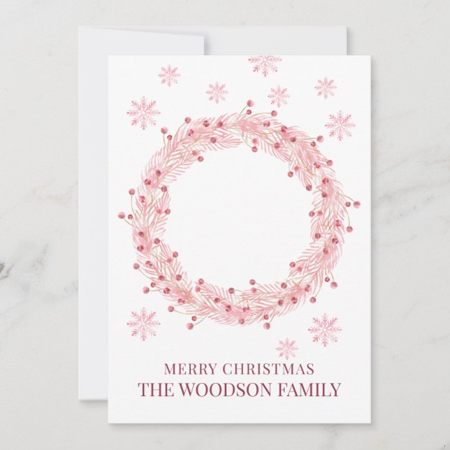 Bebê Foto Feliz Cartão de Saudação de Natal (Frente)