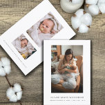 Bebê Fotos Colagem Aniversário Anúncio Cartão Plan<br><div class="desc">Um anúncio de nascimento de colagem de fotos de bebê bonitinho moderno para enviar aos seus amigos e familiares. Foto de bebê adorável na frente e uma coleção de fotos de bebê de 2 fotos nas costas com seus nomes. Você deve substituir esta foto por uma foto do seu próprio...</div>