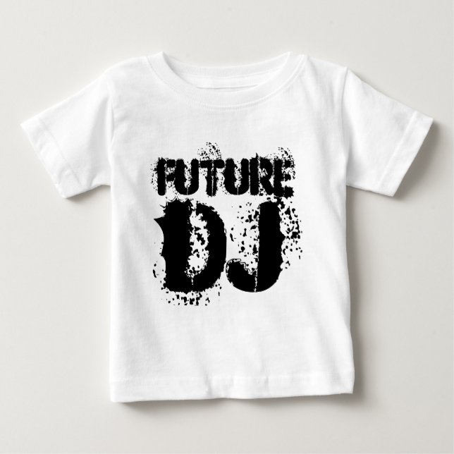 bebê futuro do DJ, romper da veste do t-shirt da (Frente)