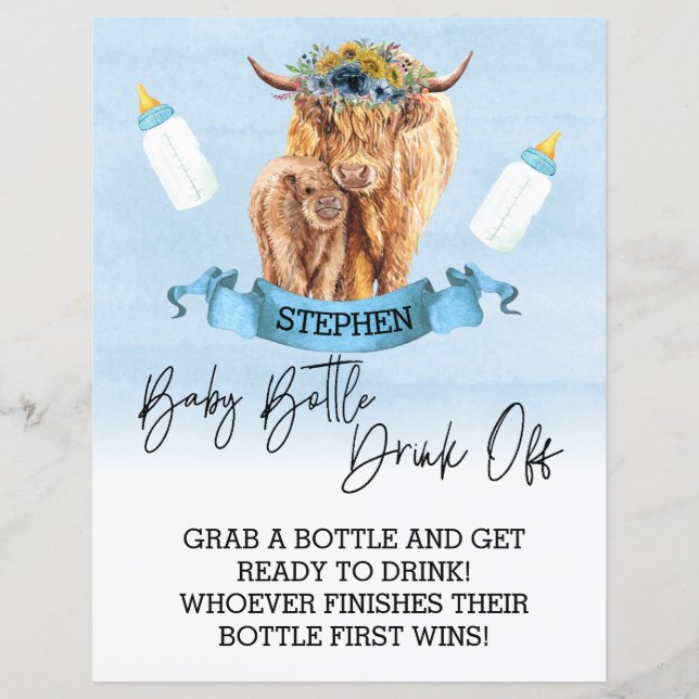 Bebê Garrafa Bebida Do Chá Do Jogo Vaca Do Planalt (Frente)