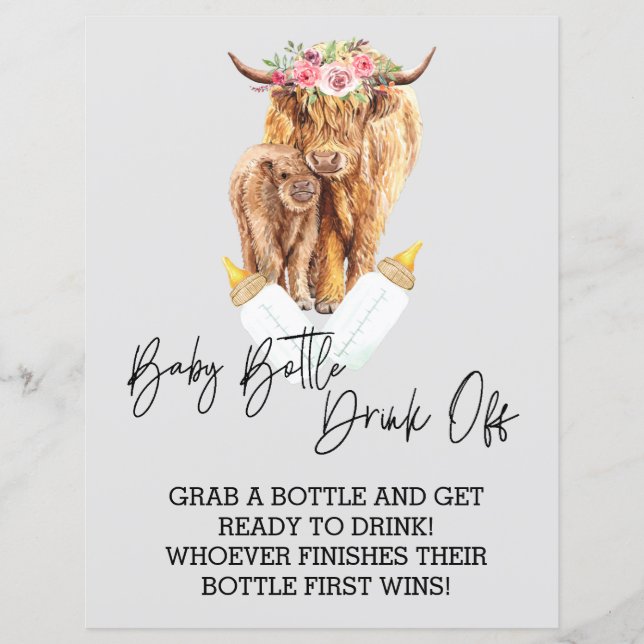 Bebê Garrafa Bebida Do Chá Do Jogo Vaca Do Planalt (Frente)