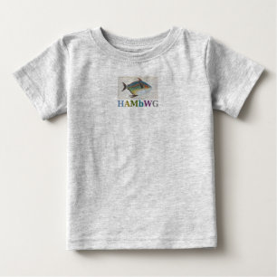 Bebê HAMbWG - Camiseta Maccarel Fish para masculi