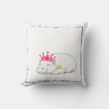 Bebê Hipopótamo Pigmeu Princesa Almofada de Arreme