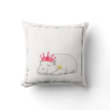 Bebê Hipopótamo Pigmeu Princesa Almofada de Arreme