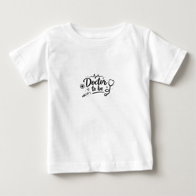 Bebé Médico Futuro Camiseta de Jersey Fino Present (Frente)