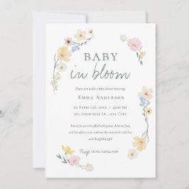 Bebê Neutro no Convite para chás de fraldas