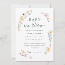 Bebê Neutro no Convite para chás de fraldas