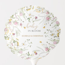 Bebê no Bloom Flores Selvagens Balão