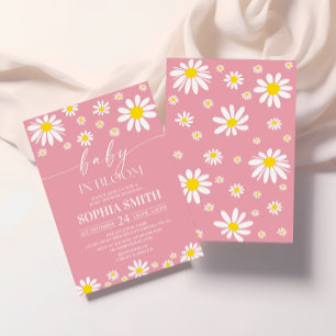 Bebê no Bloom Girl Daisy Chá de fraldas Convite