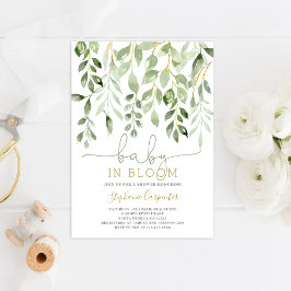 Bebê no Bloom Greenery Boy convite