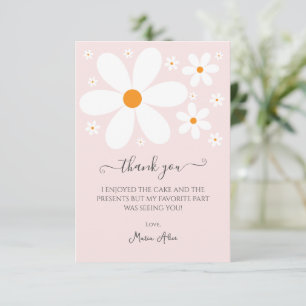Bebê no Bloom Pink Daisy Chá de fraldas Convite