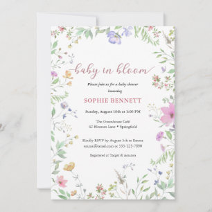 Bebê no Bloom Watercolor Convite para Florença