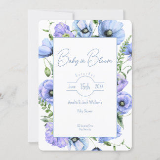 Bebê no Bloom Wildflower Chá de fraldas Convite