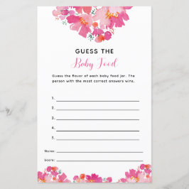 Bebê no Chá de fraldas Bloom Adivinha Jogo da Comi