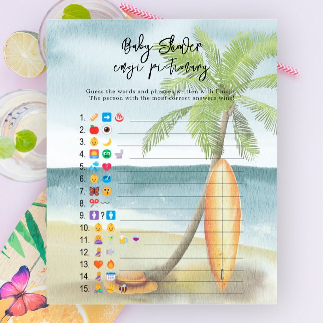 Bebê no conselho - chá de fraldas de jogos Emoji (Criador carregado)