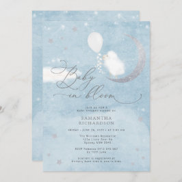 Bebê no Convite para Chá de fraldas Bloom Lamb