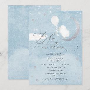 Bebê no Convite para Chá de fraldas Bloom Lamb