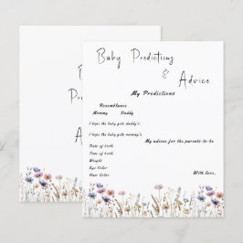 Bebê No Folheto De Chá de fraldas De Flor Selvagem