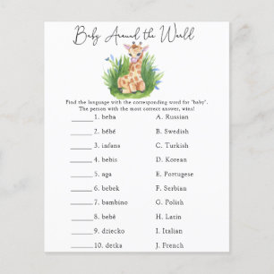 Bebê no mundo - Jogo do Chá de fraldas