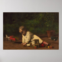 Bebê no Play - Thomas Eakins Fine Art Poster