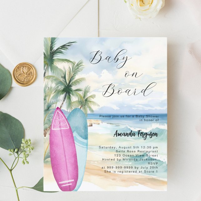 Bebê no surfboard do Conselho, garoto Chá de frald (Criador carregado)