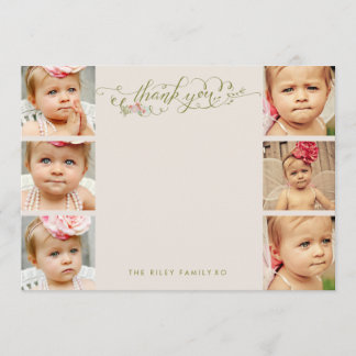 Bebê Obrigado 6 Cartões Flat De Fotografia
