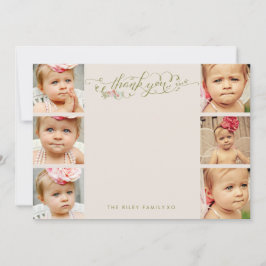 Bebê Obrigado 6 Cartões Flat De Fotografia