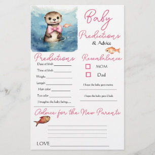 Bebê Otter Girl Bebê Predicações Cartão de Aviso