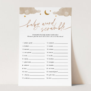 Bebê Palavra Escramble Twinkle Star Chá de fraldas