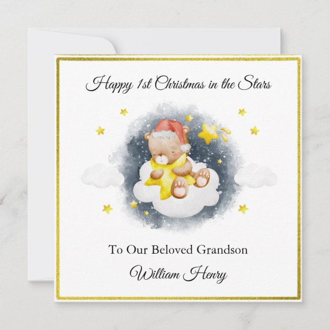 Bebê Perde Garota Garota Estrela de Tarde Cartão d (Frente)