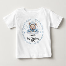 Bebê Personalizado Pela Camisa No Primeiro Natal D