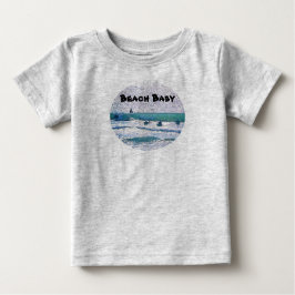 Bebê Praia Enforca 10 Surfer Baby T-Shirt