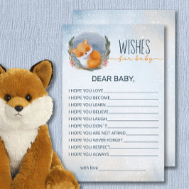 Bebê Raposa Neve Chá de fraldas de inverno Desejo 