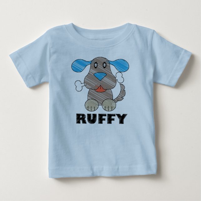 Bebê Ruffy - Camiseta de Jersey Fino para Bebê (Frente)