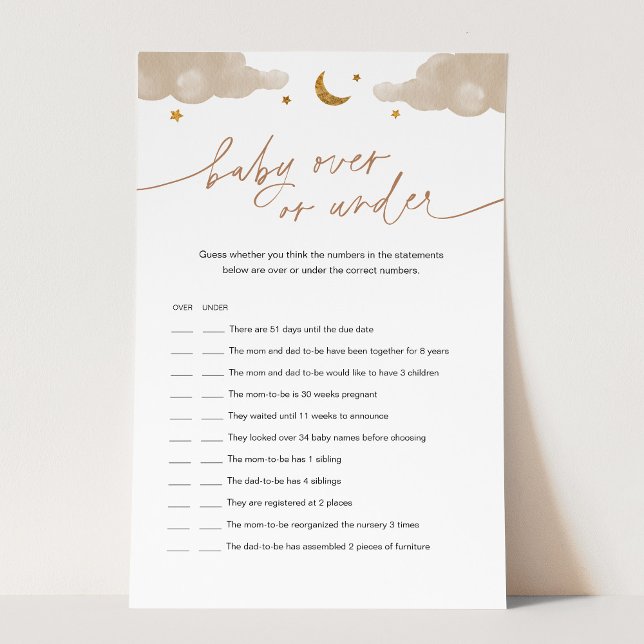 Bebê Sobre Ou Sob O Jogo De Chá de fraldas Da Estr (Criador carregado)