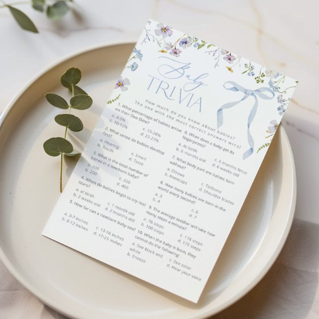 Bebê trivia Arco Azul Caça de Chá de fraldas de fl (Criador carregado)