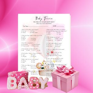 Bebê Trivia Jogo Bebês Safari Em Rosa Quente
