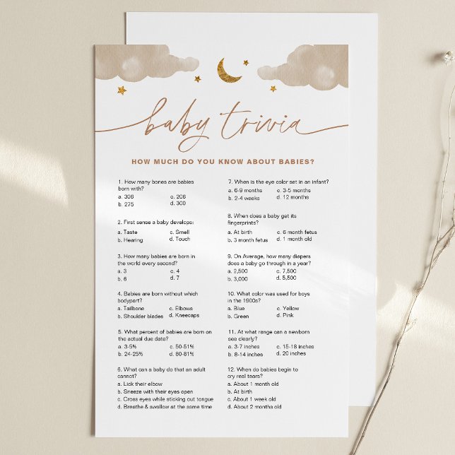 Bebê Trivia Jogo do Chá de fraldas Twinkle Pequena (Criador carregado)